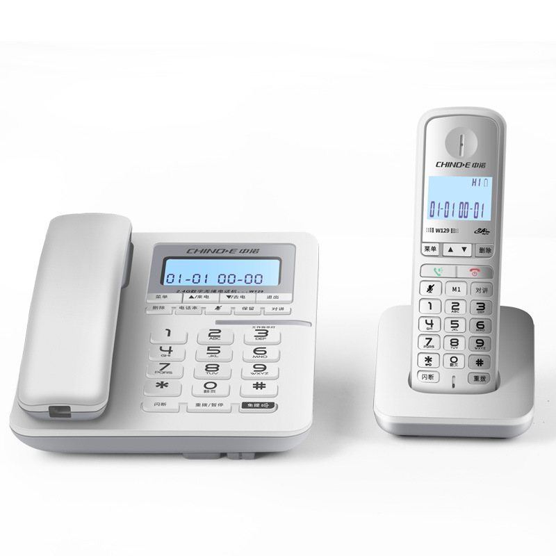 Zhongnuo W129 Digital Cordless Phone Fixed Landline Office Home Use One-To-One Handset Telephone