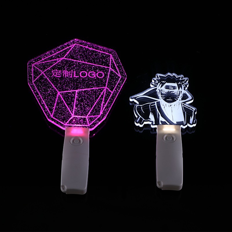 Customized Acrylic Led Light Hand Sign Support Luminous Hand Light Props Acrylic Light Sign Printing Logo Customization