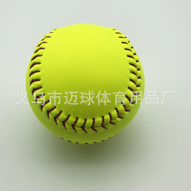 In stock supply 12inch PVC wooden core blank no pattern yellow green hard softball support one-piece delivery