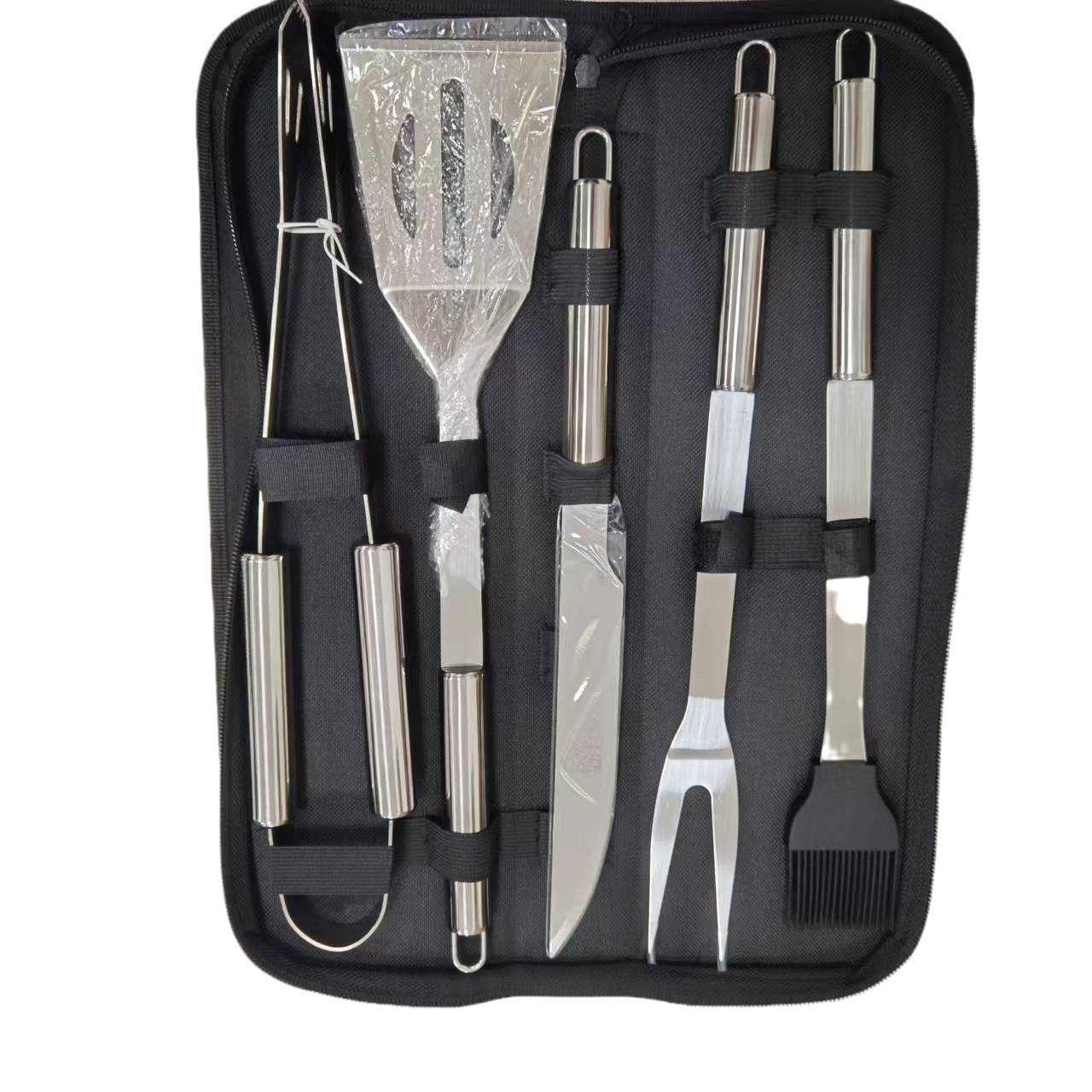 Spot 410 Stainless Steel Barbecue Tool Combination Portable Cloth Bag Small Tube Handle Grill Set Bbq Gift Box Set