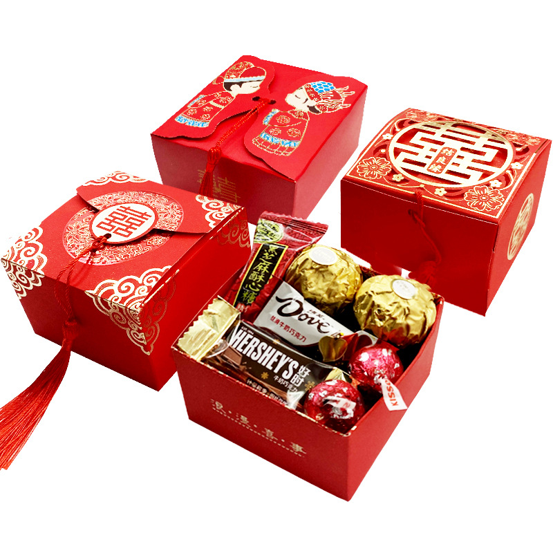 Wedding candy chocolate suit bulk sugar-containing finished gift box for wedding matching candy box