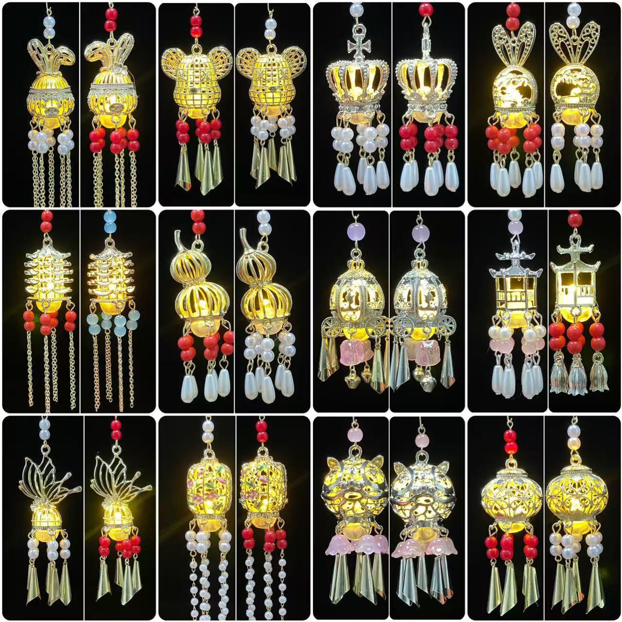 Люминесцентный кулон в форме фонаря, аксессуары для холодильника, антикварный кулон