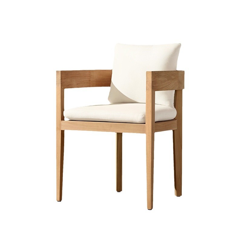 Foshan Table and Chair Set Villa Garden Party Single Chair Homestay Courtyard Outdoor Teak Dining Table and Chairs Nordic Style