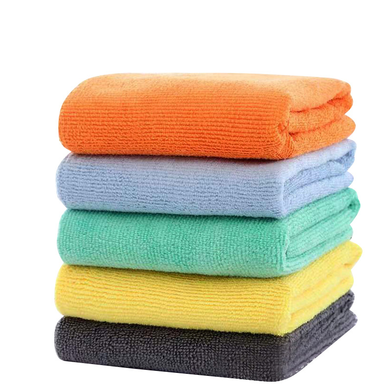 Polishing, Waxing, Crystal-Plated Towel, Hot-Cut Edge Warp Knitted Car Towel, Cleaning Car Wash Towel, Fine Fiber Small Square Towel
