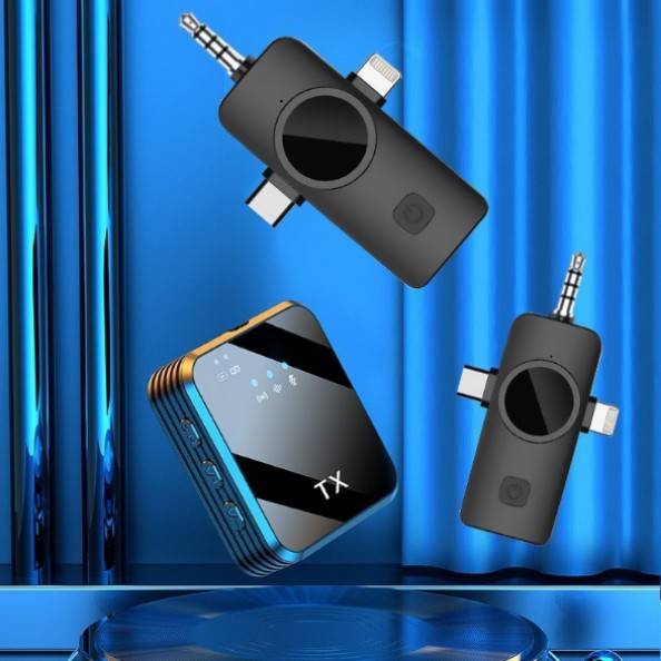 New F12F16 Wireless Lavalier Microphone Three-In-One Outdoor Live Broadcast Shooting Radio Noise Reduction Lavalier Microphone