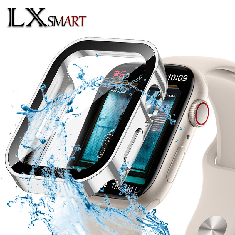 Защитный чехол для Apple Iwatch11, водонепроницаемый, ПК оболочка и пленка, интегрированный прямой край, электропластиковый водонепроницаемый чехол для часов