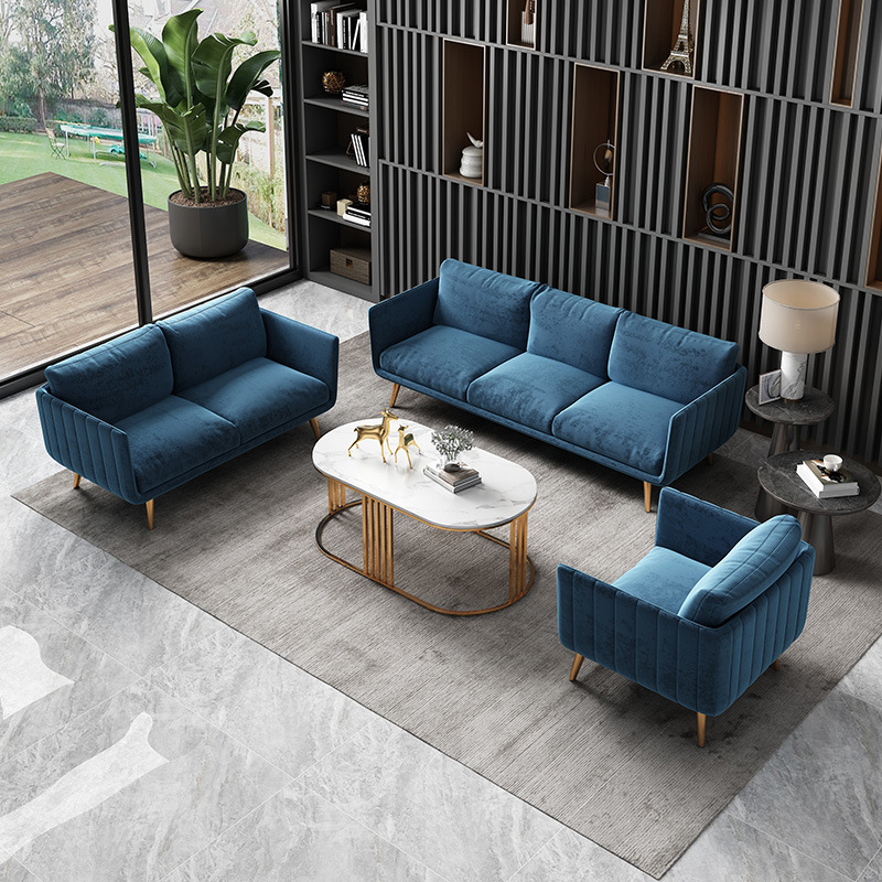 Modern simple office sofa coffee table combination suit business reception room beauty salon lounge area sofa