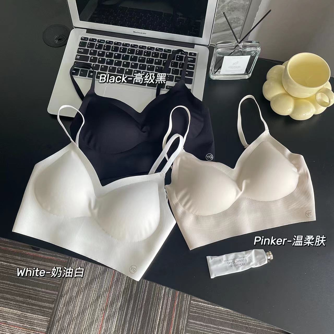 Cross-border U-shaped Seamless Cross-beautiful Back Backless Intimates Summer Thin Women's One-piece Sling Small Breast Push-up Bra