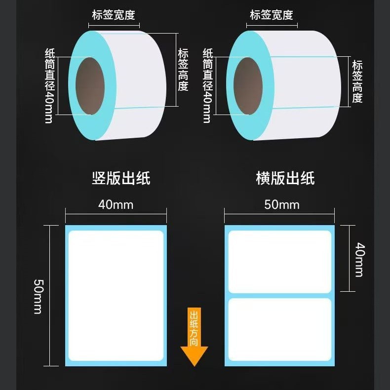 High-Quality Thickeneded Three-Proof Thermal Self-Adhesive Label Paper Express Milk Tea Logistics Barcode Printing Thermal Sticker