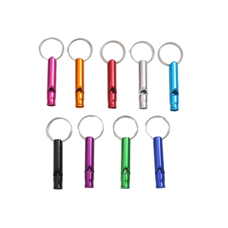 Factory wholesale outdoor aluminum alloy whistle outdoor survival referee life whistle fire training small size whistle