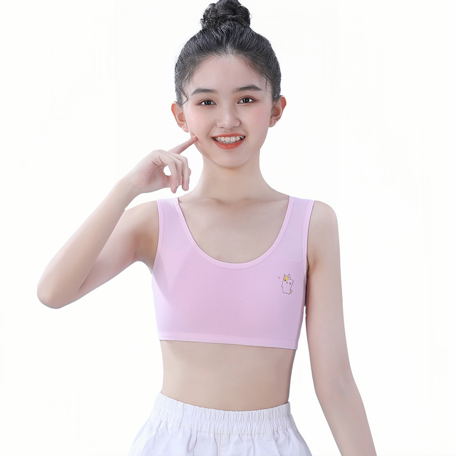 7-9-11-13-14-year-old children and girls developmental vest cotton tube top Girls Primary School junior high school students underwear