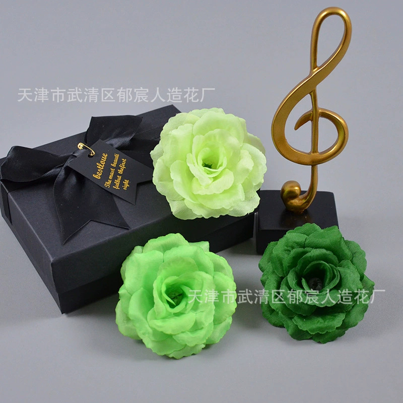 Simulation rose flower wholesale wedding flower wall landscape green plant flower arrangement Halloween headdress rose silk cloth flower fake flower