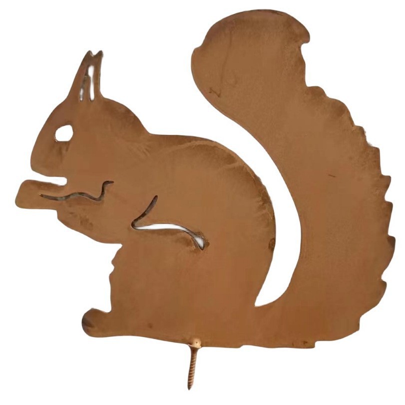 Cross border outdoor garden plug-in rusty animal silhouette courtyard floor flower pot wrought iron art decorations wholesale