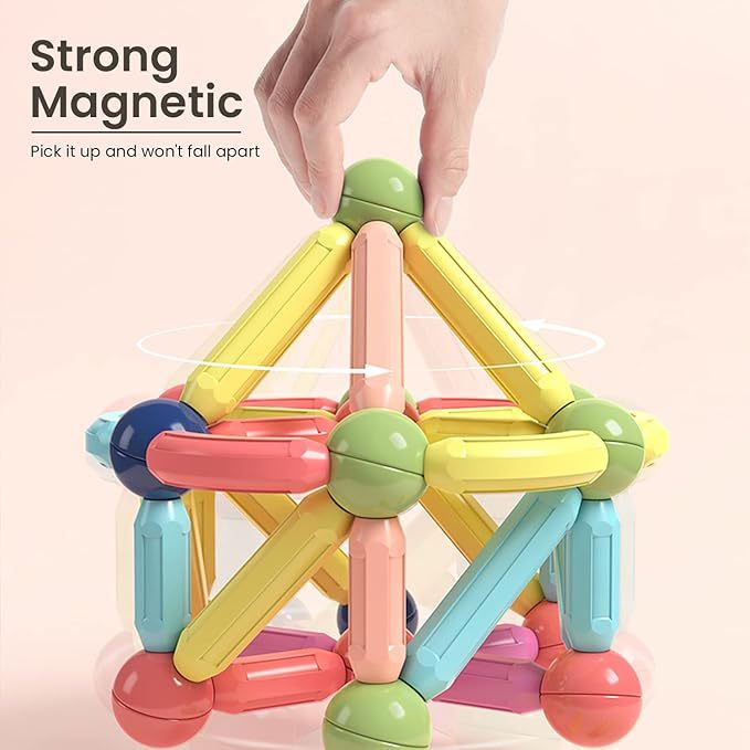 Cross-border magnetic stick wholesale children's early education educational toys changeable boys and girls assembled large particles magnetic building blocks