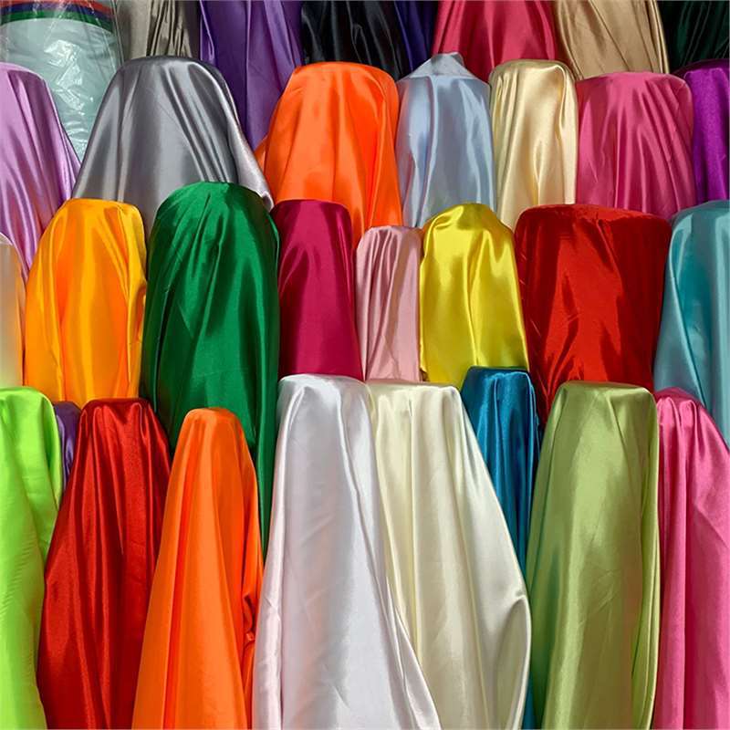 Simulated Silk Satin Fabric Pure Color Silk Satin Ancient Costume Han Dynasty Cheongsam Dress Clothing Lining Decorative Background Fabric