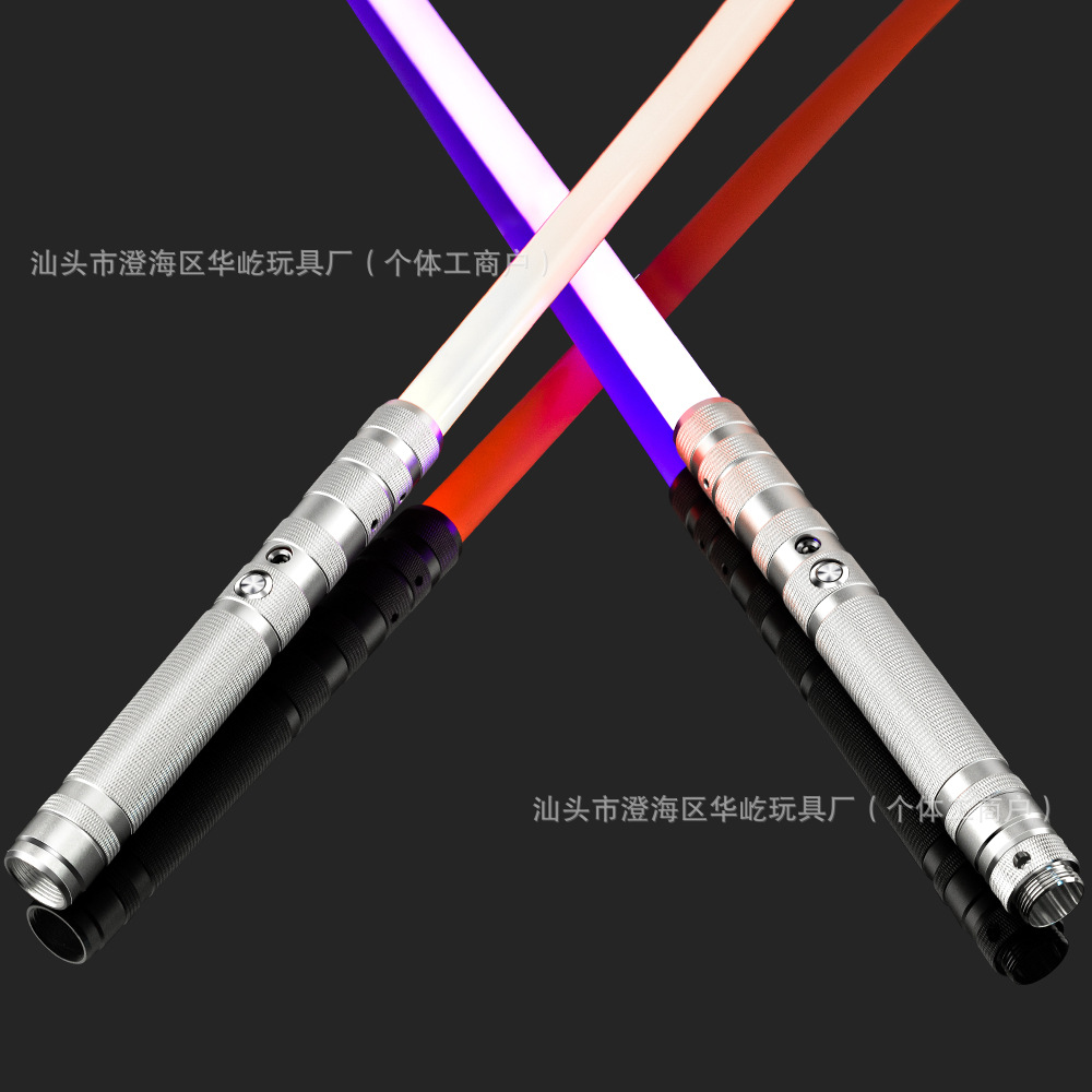 Internet Celebrity Metal Laser Sword Star Wars Rechargeable Color-Changing Luminous Sword Flash Stick Children's Sound and Light-Up Toy