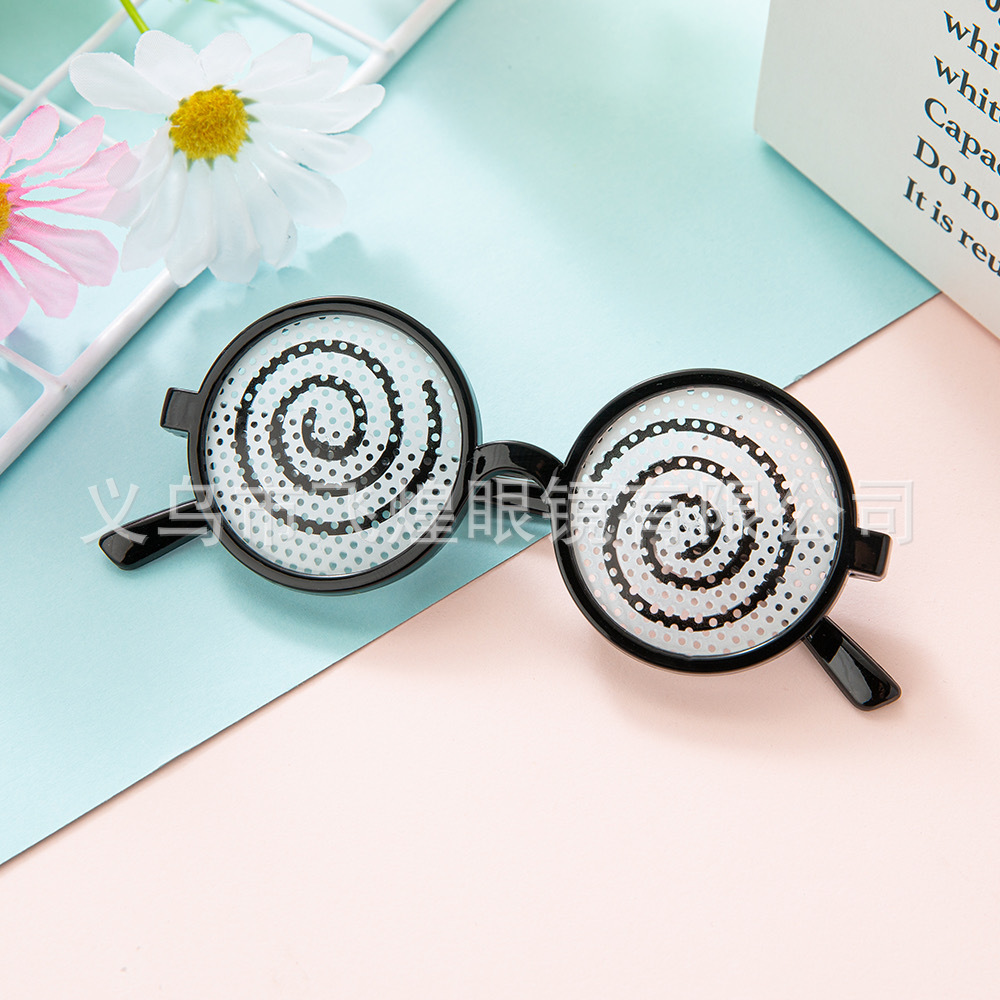 Creative selfie round frame rotatable eyeglass funny photo props personalized dance party funny glasses