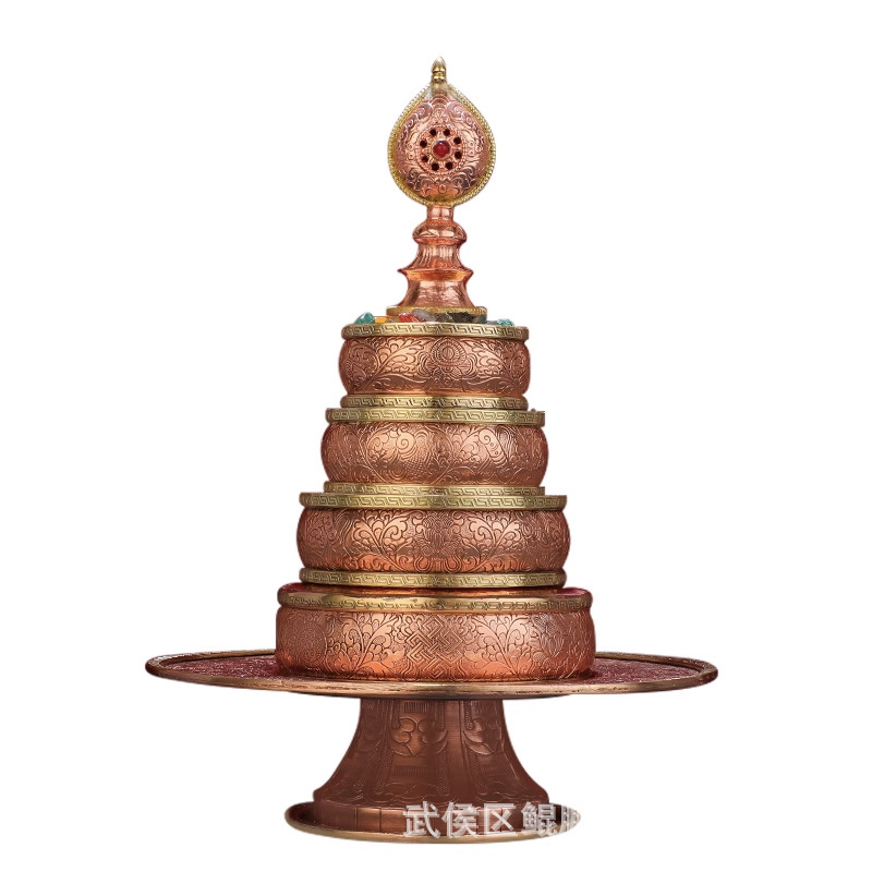 For Manza plate copper imitation Nepal handmade hammered Manza tea Luo Xizang tantric Manda plate Manza repair plate full set