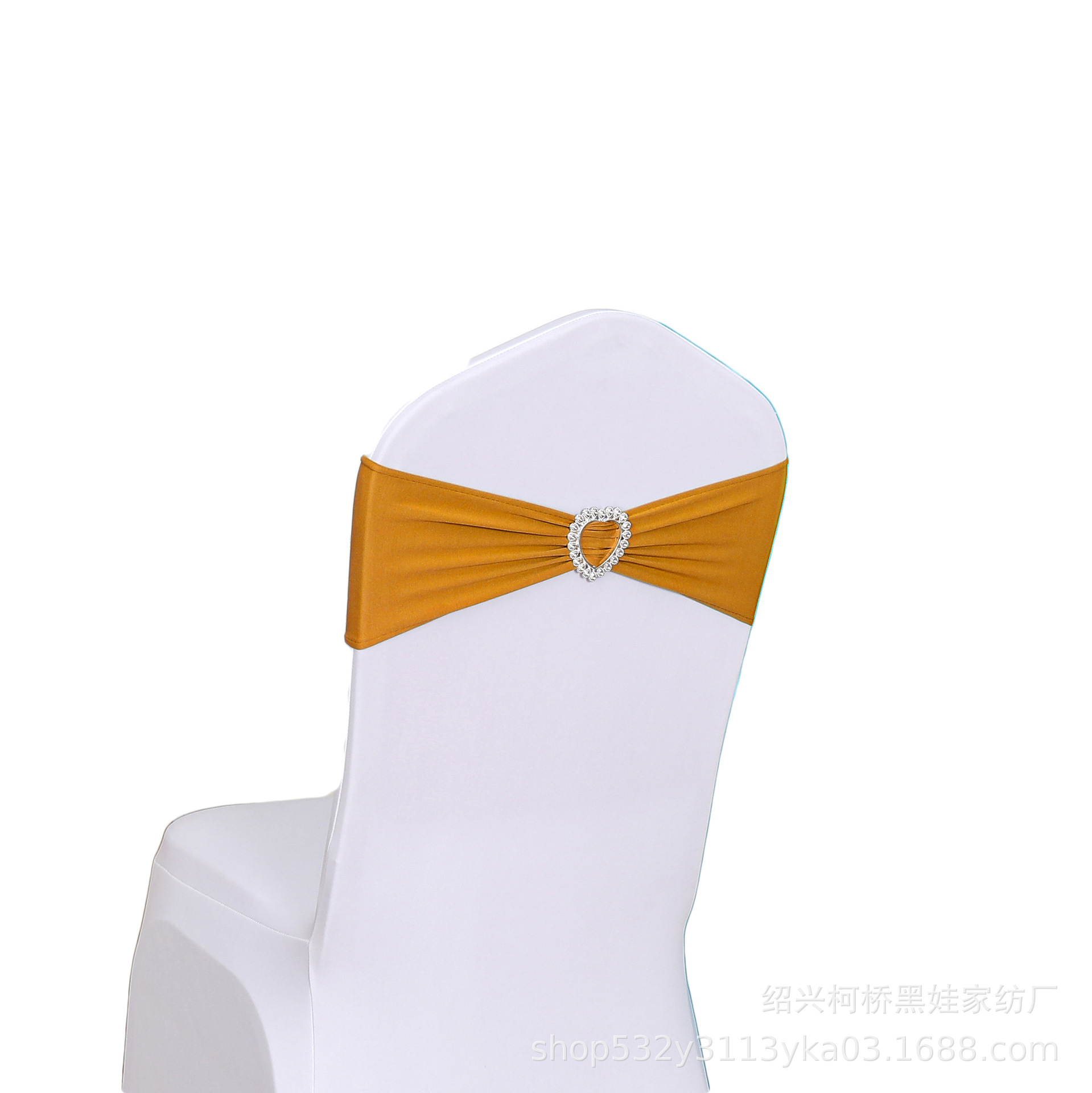 Chair Back Flower Bow Heart Buckle Hotel Wedding Banquet Free Chair Back Decorative Diamond Buckle Elastic Strap Hoop Belt