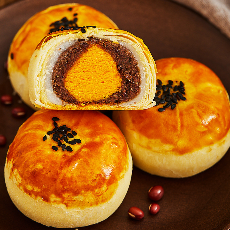 Яичный желток хрустящий с красной фасолью, традиционная выпечка, оптовая продажа