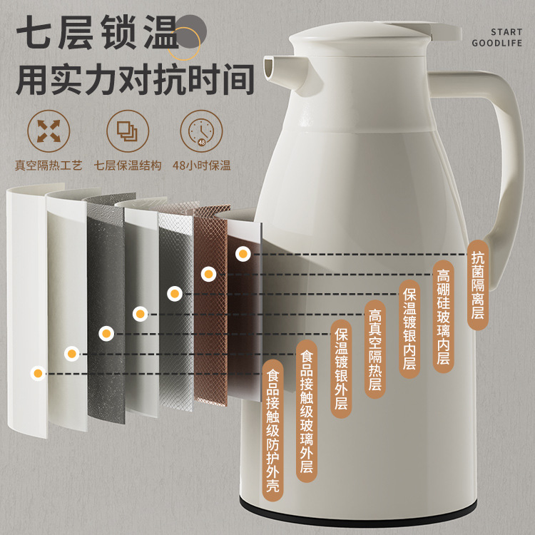Thermal kettle household thermal kettle large capacity kettle thermal kettle water bottle dormitory thermal bottle tea bottle Cup gift
