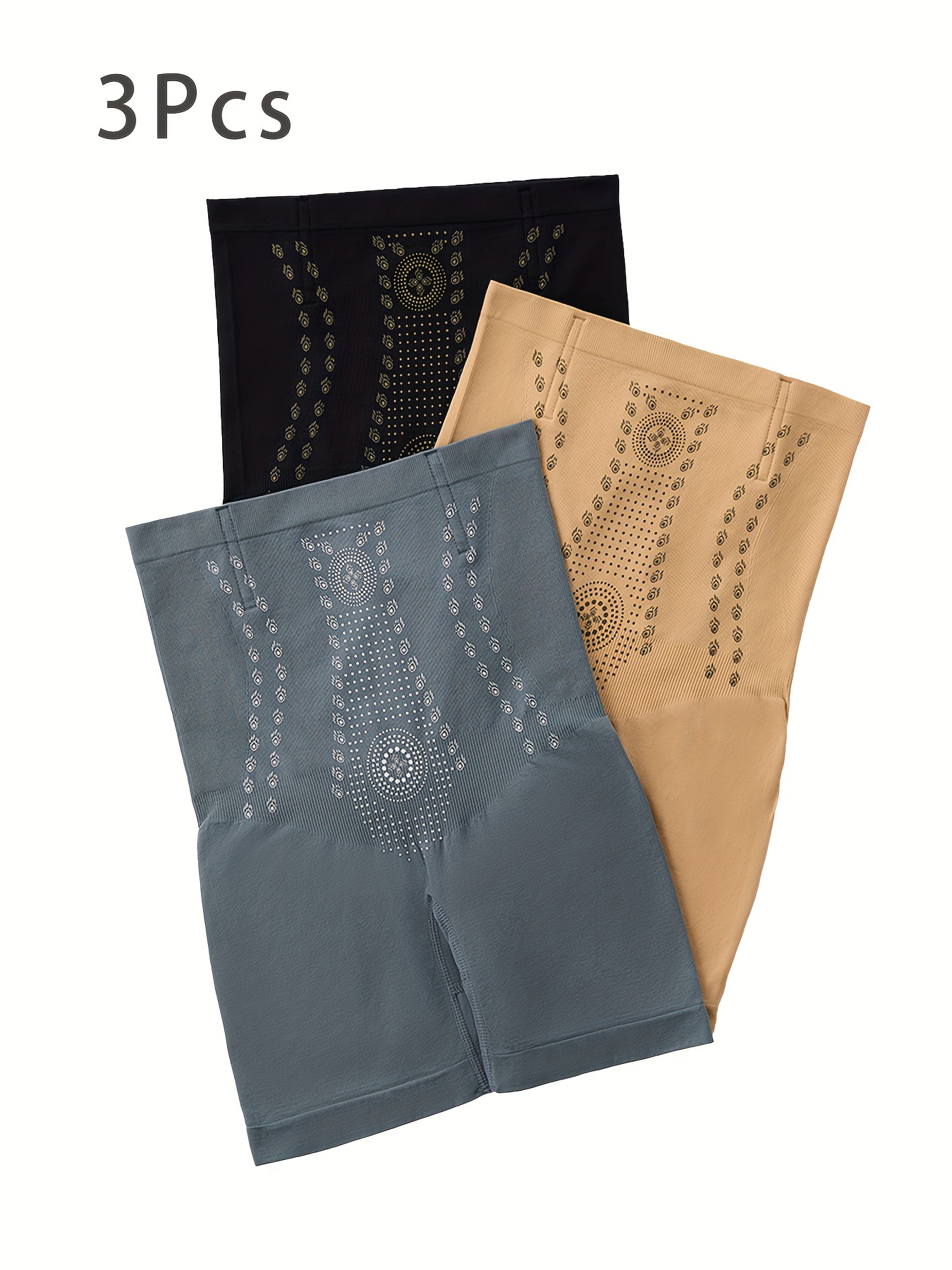 3Pcs High-Waist Tummy Control Shapewear Shorts for Women -