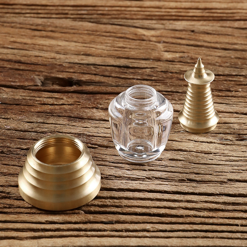 Brass Sharihita Small Ornaments Bodhi Sharihita Sharihizi Acrylic Crystal Gabu Box White Pagoda Bottle Conservancy Ornaments