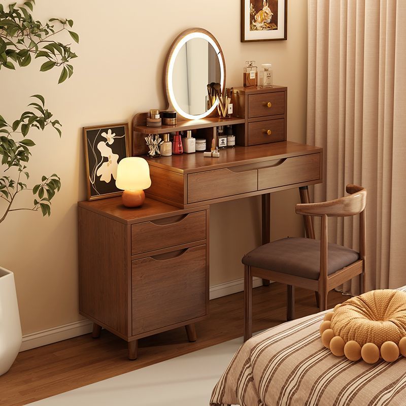 Новый китайский стиль туалетный столик, современный простой антикварный стиль, прикроватный столик, интегрированный для маленькой квартиры, стол для макияжа