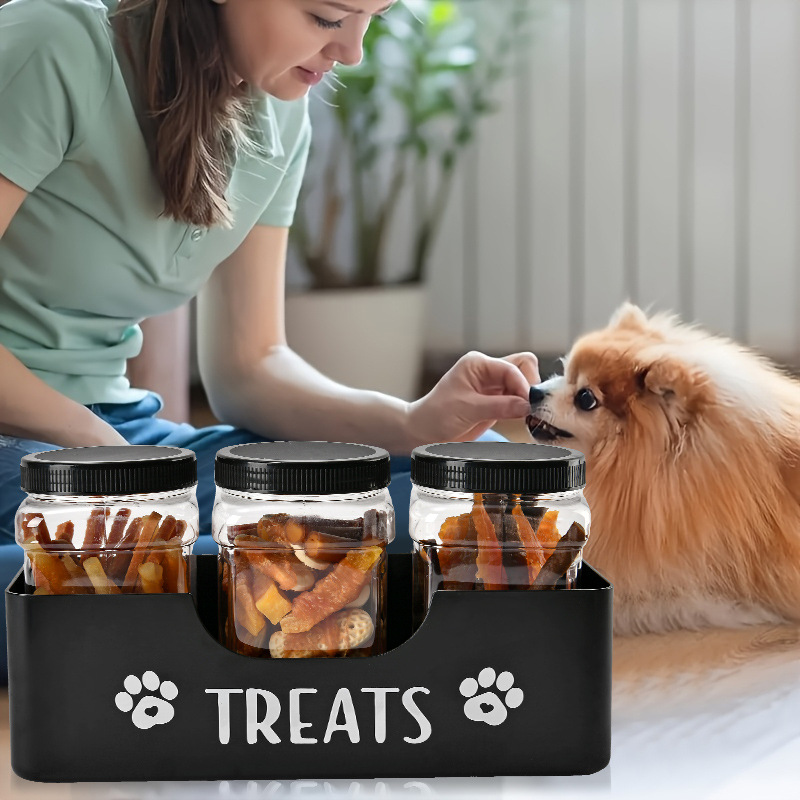 Dog Food Storage Box Portable Desktop Pet Snack Storage Box Multifunctional Dog Food Storage Box