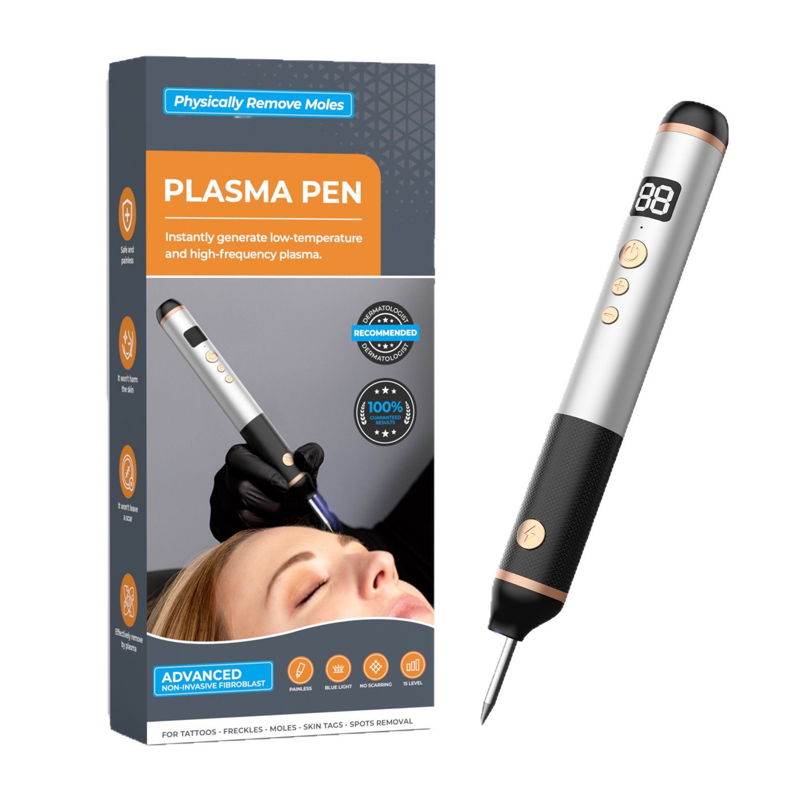 Cross-Border 15-Speed Mole Spot Pen, Xiaobai Special Beauty Instrument for Removing Spots and Moles, Laser Picosecond Sweeping Spot Mole Pen