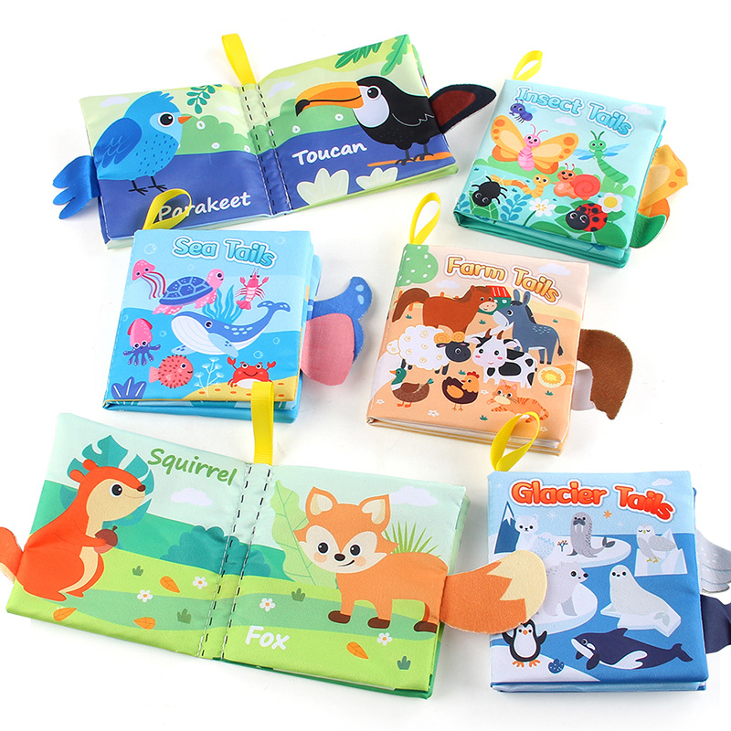 Infant Cloth Book, Early Education Toys, Marine Animal Palm Book, Tear-Resistant, Various Cognitive Baby Cloth Book, Amazon