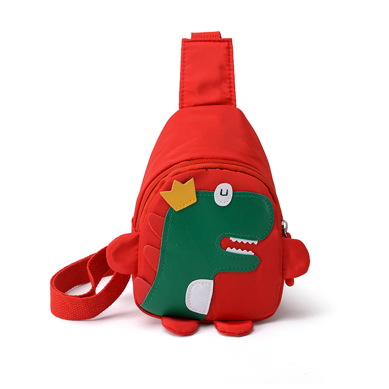 Cute little dinosaur chest bag net popular shoulder messenger bag children's mini cartoon change accessories bag manufacturers wholesale