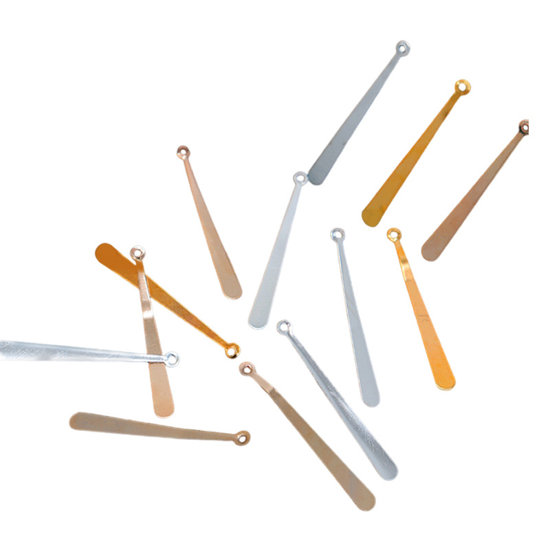 Electrophoresis high color retention strip single hole baseball bat iron blade diy ancient style hairpin step shake Chinese clothing accessories