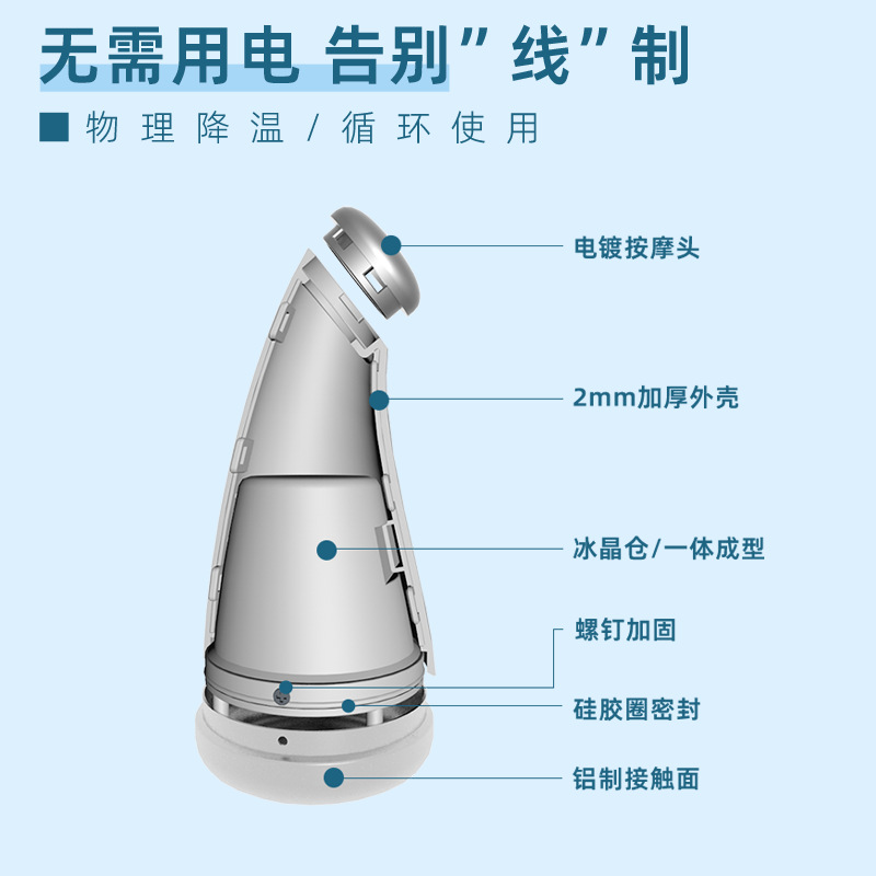 Manufacturer's Source Small Ice Hammer Household Cold Compress Instrument Facial Frozen Age Shrink Pores Ice Muscle Instrument Ice Compress Instrument Beauty Instrument