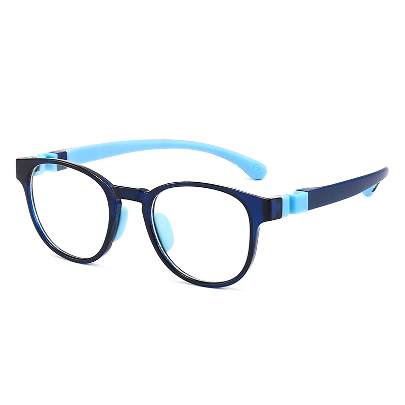 New Kidsren's Anti-Blue Light Glasses for Men and Women, Silicone Two-Color Injection Molded Soft Frames, Glasses Frames Trd-06
