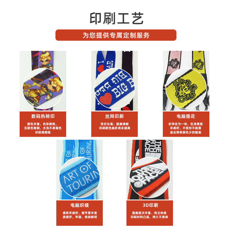 Customized Heat Transfer Lanyard Work Badge Rope Id Card Holder Lanyard Employee Brand Id Card with Water Bottle Lanyard