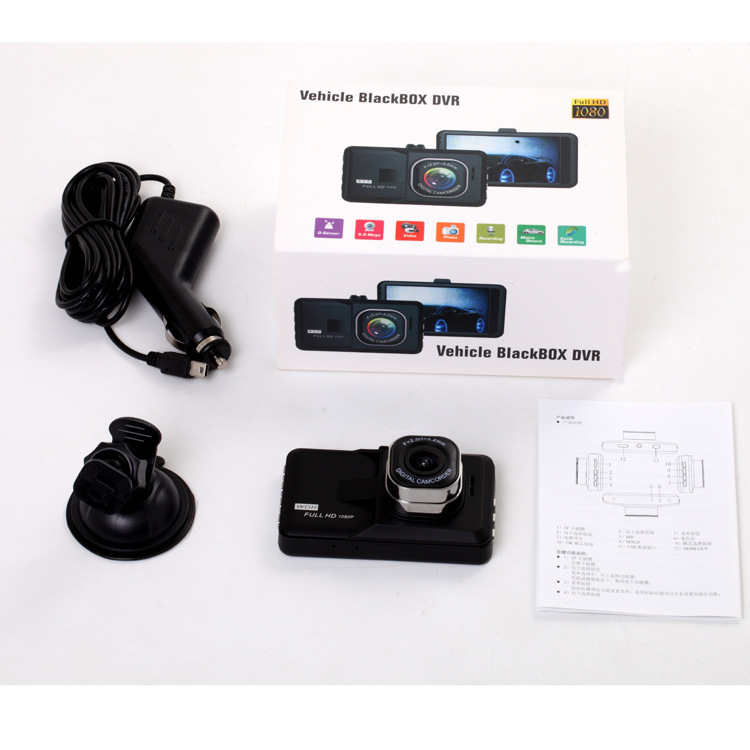 Cross-border new 3.0-inch screen driving recorder HD 1080P front and rear video tape reversing image parking monitoring