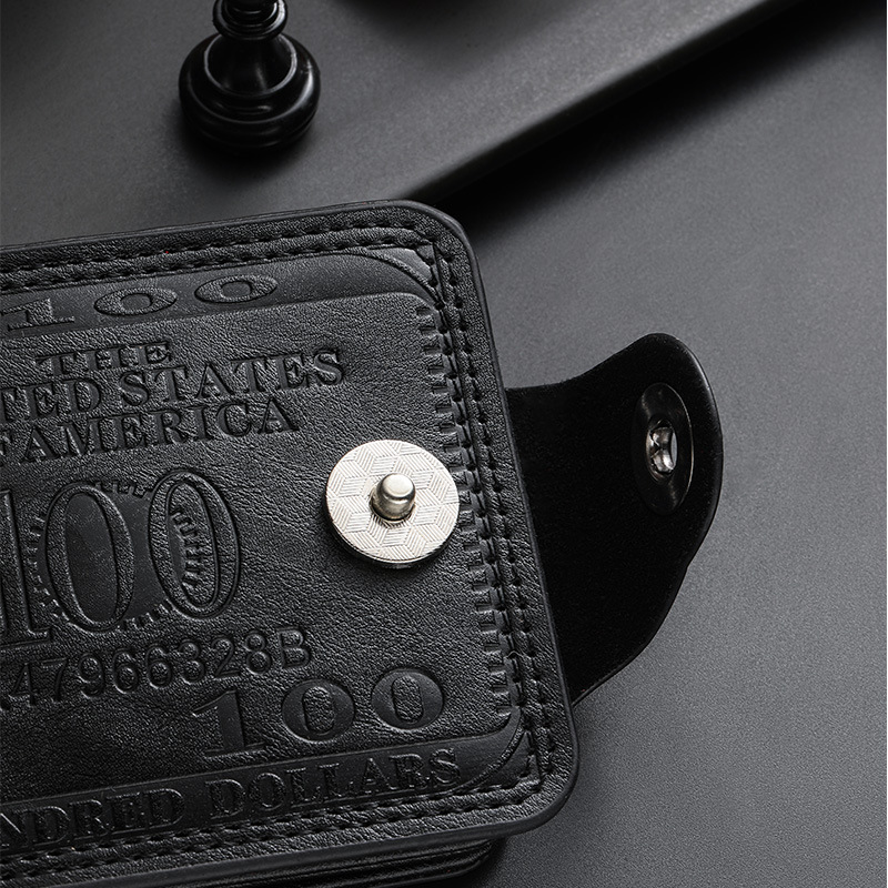 Foreign Trade Men's Wallet Retro American Style 80% off Coin Purse Youth Trend Multifunctional Men's Card Holder Card Case