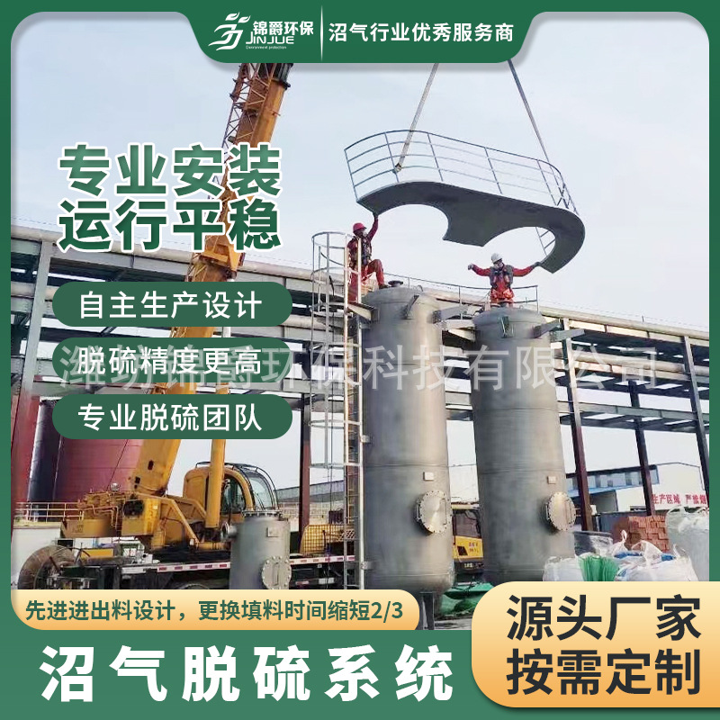 Thickened Stainless Steel Dry Desulfurization Tower for Biogas Treatment, Dry Desulfurization Tank, Elevated Spray Tower, High-Sulfur Purification Tank