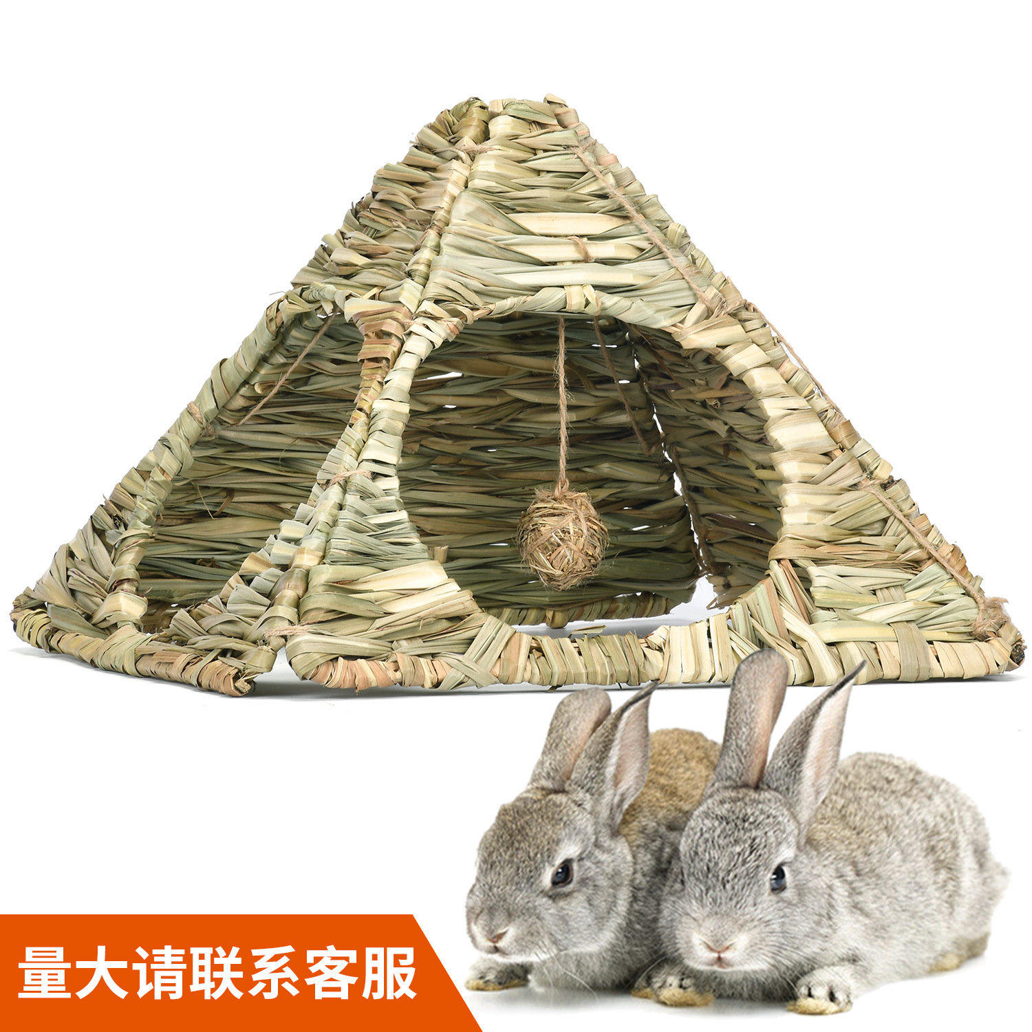 Новый складной соломенный дом для кроликов, шиншилл, хомяков, ежей, морских свинок, чистый экзотический соломенный гнездо для укрытия