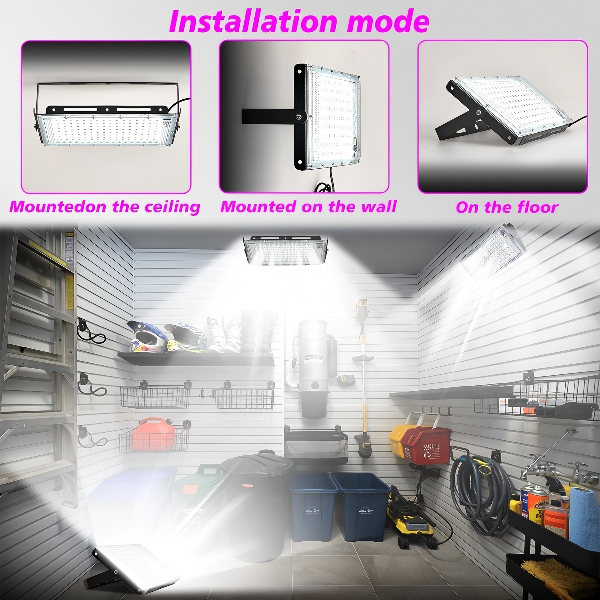 Temu Cross-Border New Product 216/144/96/50Leds Floodlight Indoor Building High Brightness Sports Venue Light