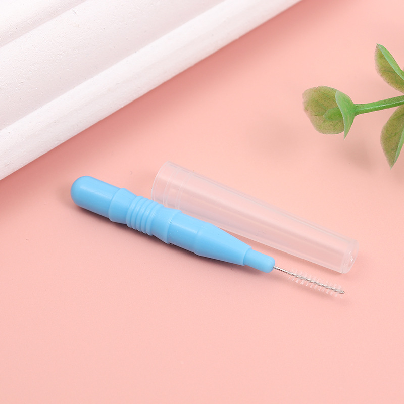 Color mixing direct supply interdental brush oral care brush orthodontic interdental brush toothpick cleaning gap brush I-type interdental brush