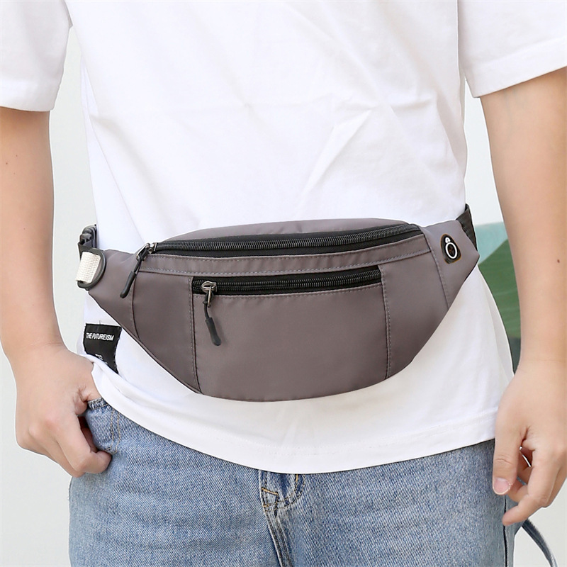 Foreign Trade New Korean Style Fashion Waist Bag Simple Multi-Functional Shoulder Crossbody Bag Outing Oxford Cloth Coin Mobile Phone Bag
