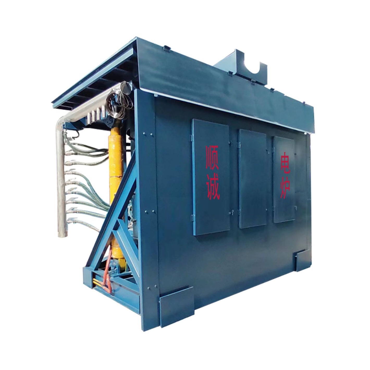 10 tons hydraulic steel shell melting furnace steelmaking iron medium frequency induction electric melting furnace precision casting furnace