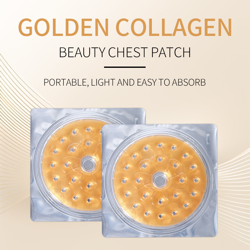 Cross-Border New Style Chest Mask Mesh Two-Color Crystal Chest Mask Moisturizing Essence Golden Beauty Breast Patch Women's Breast Patch