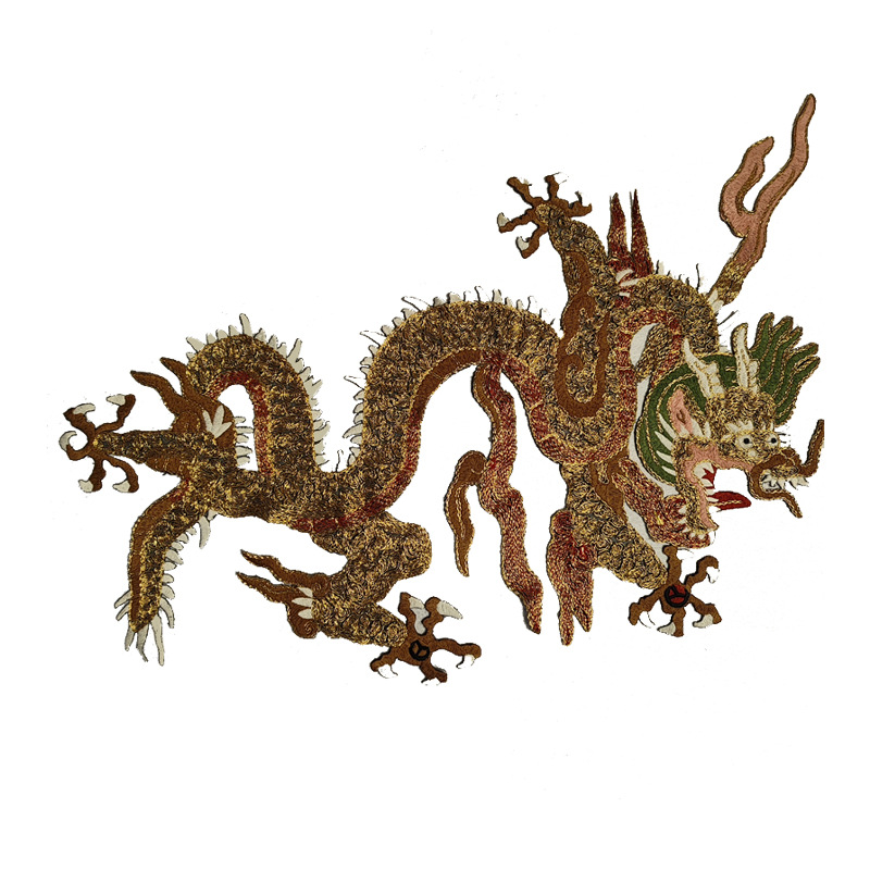 Embroidery Special Custom Chinese Dragon-Shaped Embroidered to Sample Custom 25 Years Source Manufacturers Professional
