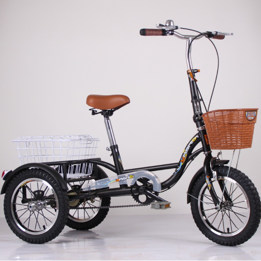 Wholesale new human tricycle bicycle middle-aged and elderly walking bicycle adult small plate light leisure