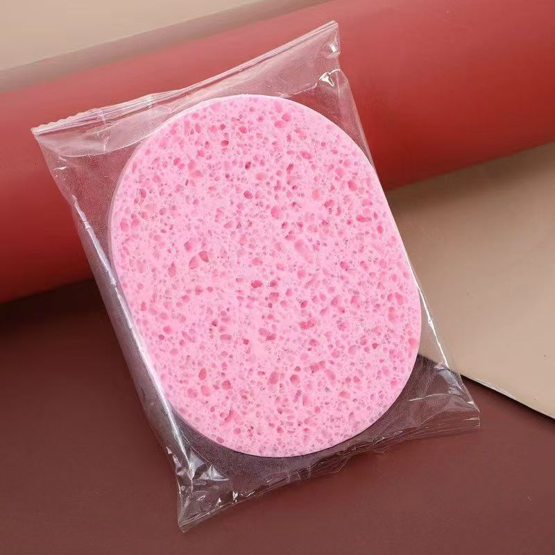 Walnut Seed Wood Pulp Cotton Face Wash Exfoliating Wood Pulp Sponge Cleansing Sponge Makeup Remover Cleansing Scrub Particle Sponge