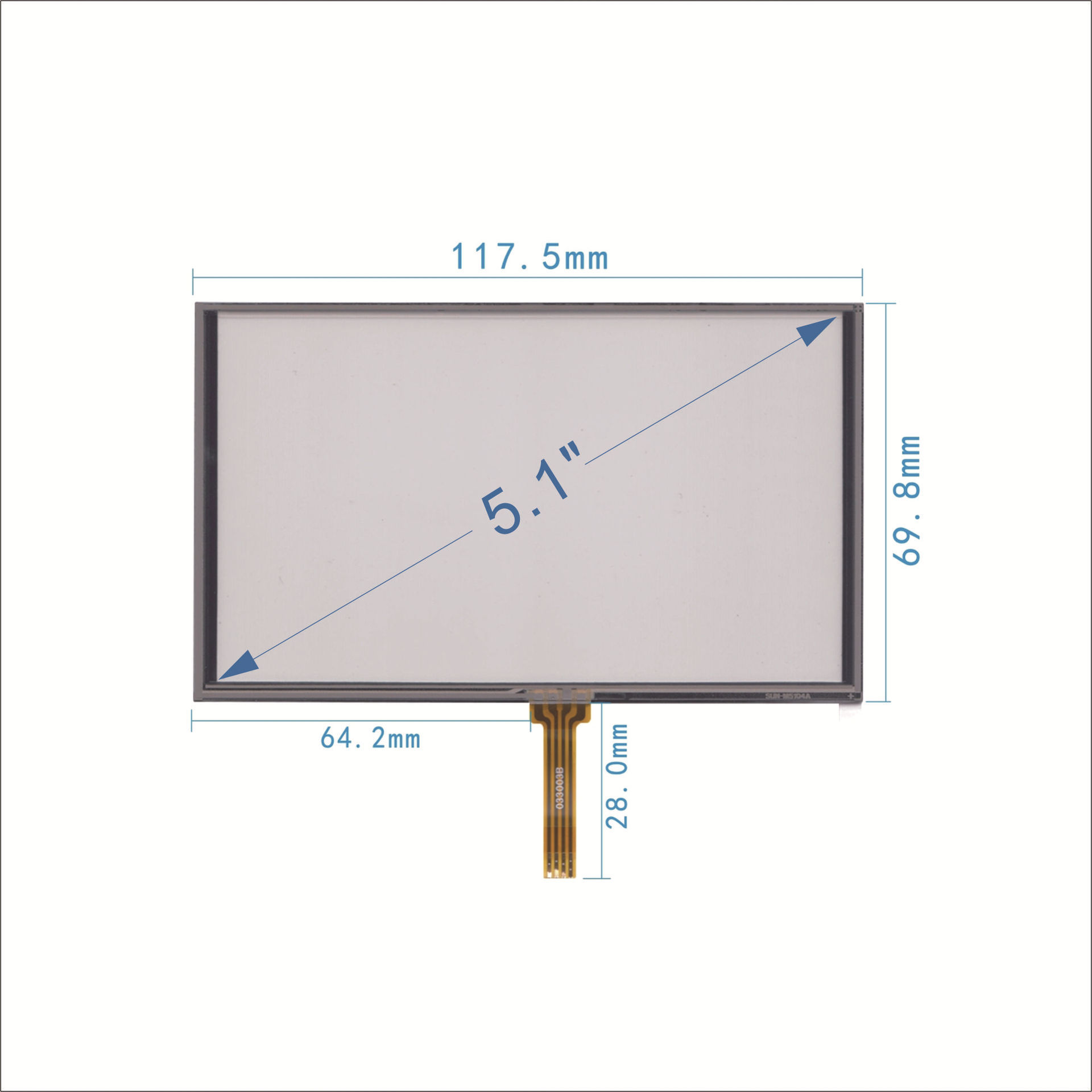 5.5inch Wire Resistive Touch Screen Industrial Control FPC Interface Display Digital Product LCD Touch Screen
