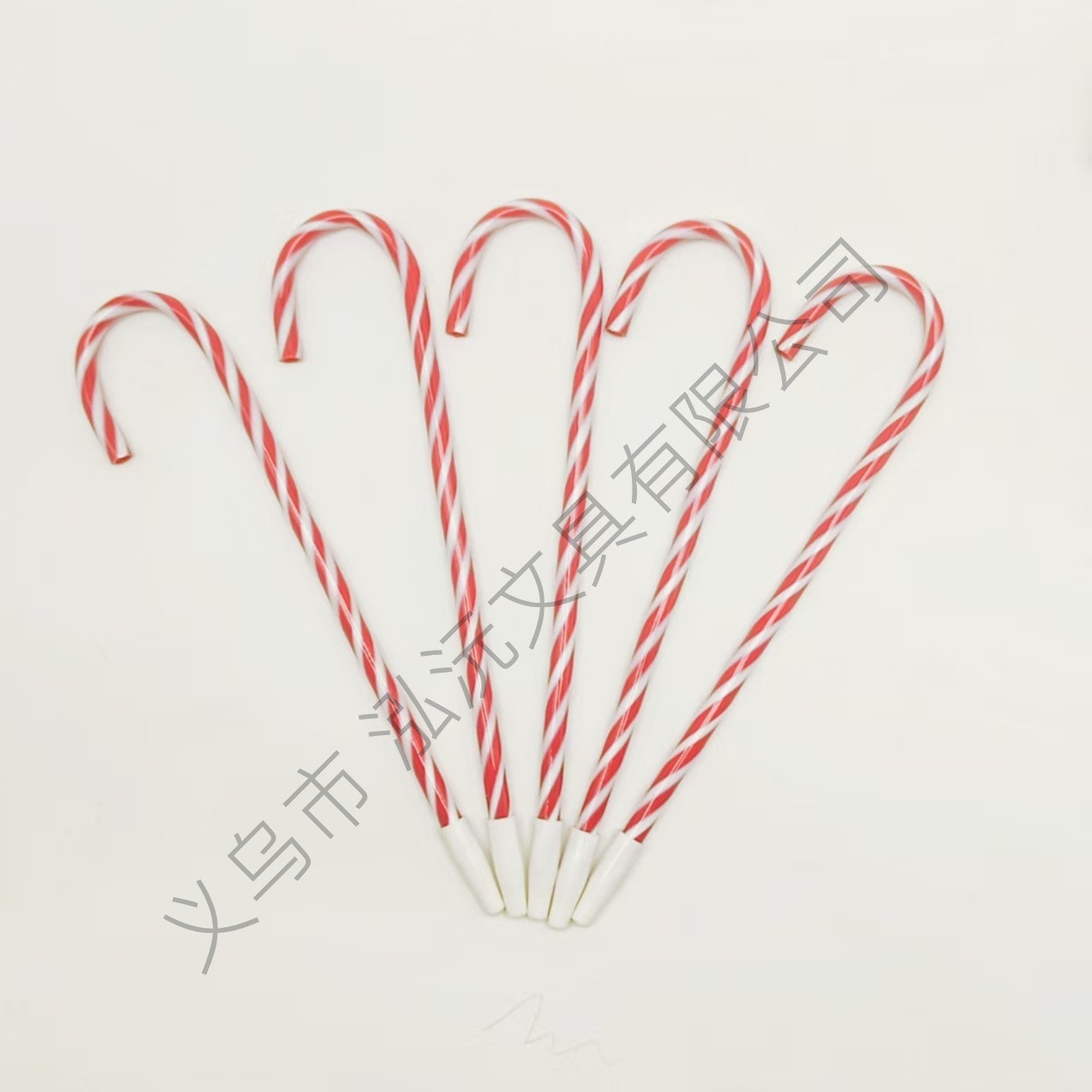 Directly from the Source Factory, Christmas Stripesd Two-Color Ballpoint Pen, Cute Crutch Hook, Simple Medium Oil Pen